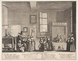 De schooljuffrouw door Abraham Bosse