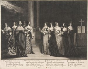 De wijze maagden weigeren olie aan de dwaze maagden door Abraham Bosse