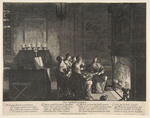 De Wijze Maagden Rusten Terwijl Ze Wachten op de Aankomst van de Bruidegom