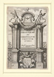 Titelpagina van Theologicarum ac Cardinalium Virtutum Icones door Abraham Bosse