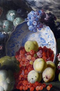 Bloemen, vruchten, vogels