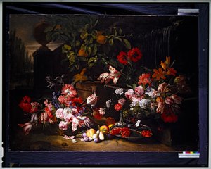 Stilleven met Bloemen in een Tuin