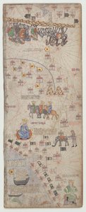 Catalaanse atlas, Blad 10 door Abraham Cresques