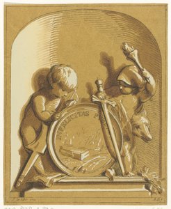 Allegorie met twee putti door Abraham Delfos