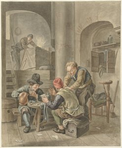 De Kaartspelers door Abraham Delfos