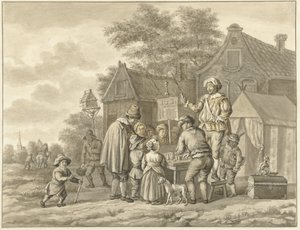 Kwakzalver door Abraham Delfos