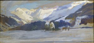 Besneeuwd landschap bij de Diablerets