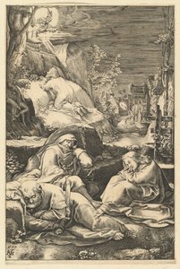De Agonie in de Tuin, uit De Passie van Christus, ca. 1598-1653 door Abraham Hogenberg