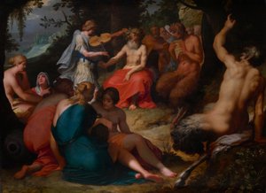 Het oordeel van Midas door Abraham Janssens