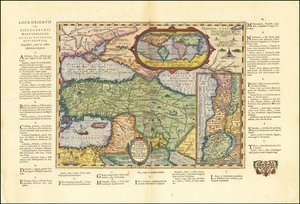 1624 kaart van de Oude Wereld gebaseerd op de Bijbel door Abraham Ortelius door Abraham Ortelius