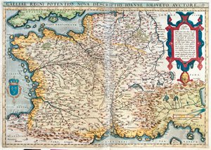 Frankrijk door Abraham Ortelius