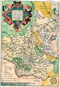 Franciae Orientalis: Monasteriensis Et Osnaburgensis Episcopatus Descriptio Geografische kaart van Frankenland in Duitsland uit 