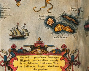 Kaart van de Azoren uit Theatrum Orbis Terrarum door Abraham Ortelius door Abraham Ortelius