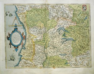 Kaart van het Hertogdom Milaan, Italië, uit Theatrum Orbis Terrarum door Abraham Ortelius