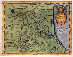Kaart van de Golf van Mexico (Guastecan), van Hernando de Soto