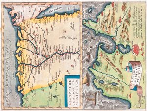 Noordoost-Egypte, Tunis, Egypte, Tunesië door Abraham Ortelius