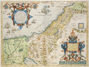 Palestina, door Abraham Ortelius, uit Theatrum Orbis Terrarum, Antwerpen, plaat