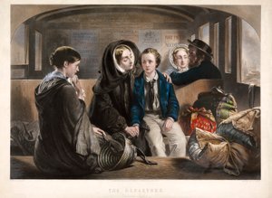 Het Vertrek Tweede Klasse, uitgegeven 1857 door Abraham Solomon