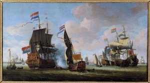 Marine: scène van een zeeslag