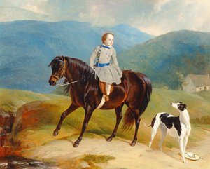 Meester Edward Coutts Marjoriebanks op zijn pony, ca. 1851 door Abraham and Webster Thomas Cooper