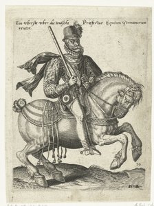 Duitse ruiter-commandant door Abraham de Bruyn (attributed to)