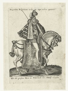 Nederlandse heer te paard door Abraham de Bruyn (attributed to)