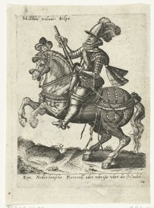 Nederlandse ruiter-commandant door Abraham de Bruyn (attributed to)