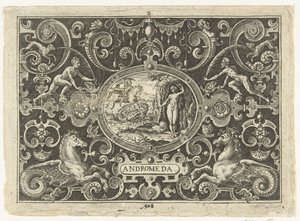 Perseus bevrijdt Andromeda door Abraham de Bruyn