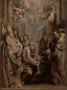 Het dispuut over de aanwezigheid van Christus in de eucharistie door Abraham van Diepenbeeck