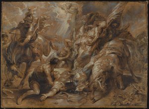 De Bekering van Sint Paulus door Abraham van Diepenbeeck after Peter Paul Rubens