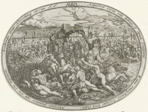 Neptunus met nereïden en tritons: het element water