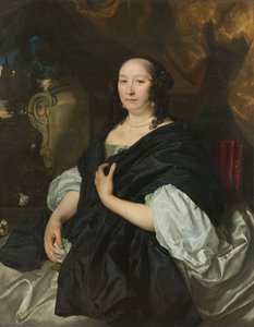 Portret van Catharina van der Voort door Abraham van den Tempel