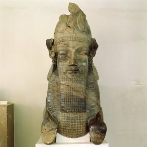 Menselijk-hoofdstad, van de Tripylon, Persepolis, Iran, 500-480 v.Chr. door Achaemenid