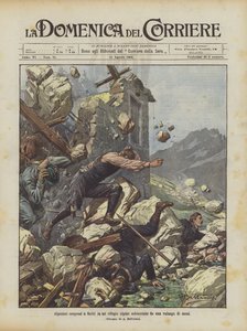 Alpinisten verrast en gewond in een alpenhut verpletterd door een lawine van stenen