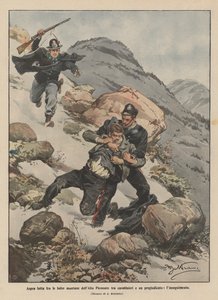 Hevige strijd in de bergen van Hoog-Piëmont tussen carabinieri en een voortvluchtige, de achtervolging