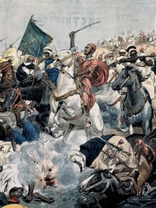BELTRAME, Achilles (1871-1945). Oorlog in Marokko. De rebellen vallen Casablanca opnieuw aan, maar worden gedood door de Franse artillerie door Achille Beltrame