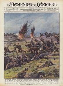 Italiaanse cavalerie in de aanval