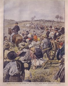 Omslagillustratie van de bezetting van Latifundia; Apulië, Italië