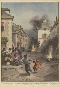 Tijdens de oefeningen van een Frans artillerieregiment ontploften twaalf granaten van 120 door Achille Beltrame