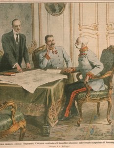 Franz Joseph I, Keizer van Oostenrijk, bespreekt de bezetting van Montenegro, Omslagillustratie van 