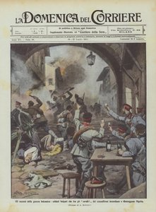 De excessen van de Balkanoorlog, Bulgaarse soldaten die onder gejuich van hun kameraden brand stichten
