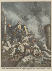 De laatste verdedigers van de monarchie, bemanning van Don Carlos gevallen rond een