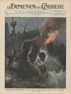 De grote rampen, de Engelse kruiser Berwick ramt en zinkt de torpedobootjager in het Kanaal