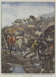 De pittoreske konvooien van primitieve karren getrokken door ossen en bestuurd door gemilitariseerde boeren...