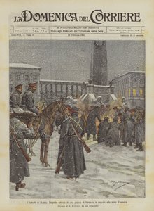 De rellen in Rusland, het huidige uiterlijk van een plein in Warschau na de staat van beleg