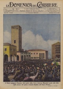 De Duce opent Pomezia door Achille Beltrame