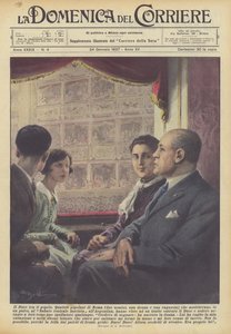 De Duce onder het volk door Achille Beltrame