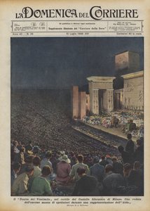 Het Theater van de Twintigduizend in de binnenplaats van het Castello Sforzesco in Milaan