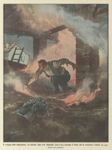De moed van wanhoop, een Istriaan, nadat hij alles heeft verkwist door Achille Beltrame