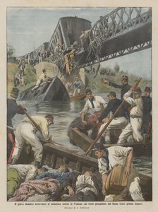 Het ernstige treinongeluk van afgelopen zondag in Frankrijk, een trein stortte in de rivier Loire bij Angers door Achille Beltrame